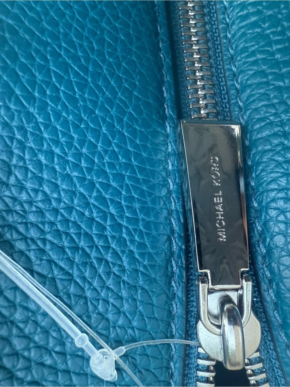 NWT Michael Kors Rollins Large Luxe Teal Leather Snakeskin Satchel